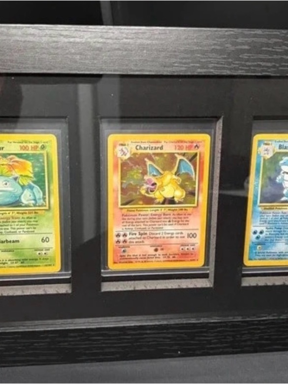 Base set trio- charizard 4/102,          venasaur 15/102, Blastoise 2/102